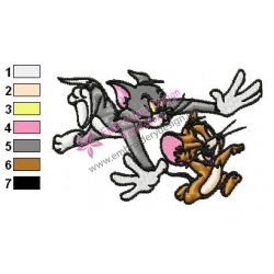 Tom and Jerry Embroidery Design 07
